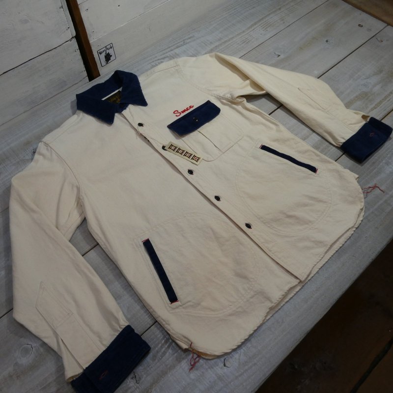 画像1: 【サムライ】   ナチュラルデニム 刺繍シャツジャケット   SAMURAI二輪車倶楽部   日本製【日本国内送料無料】 (1)