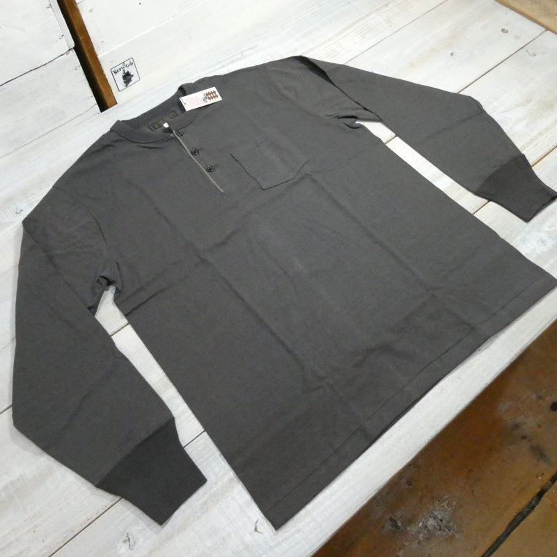画像2: 【ウエストライド】  ビンテージ ヘンリーネック ロングスリーブ   WEST RIDE VINTAGE HENLY NECK   日本製  【送料無料】  (2)