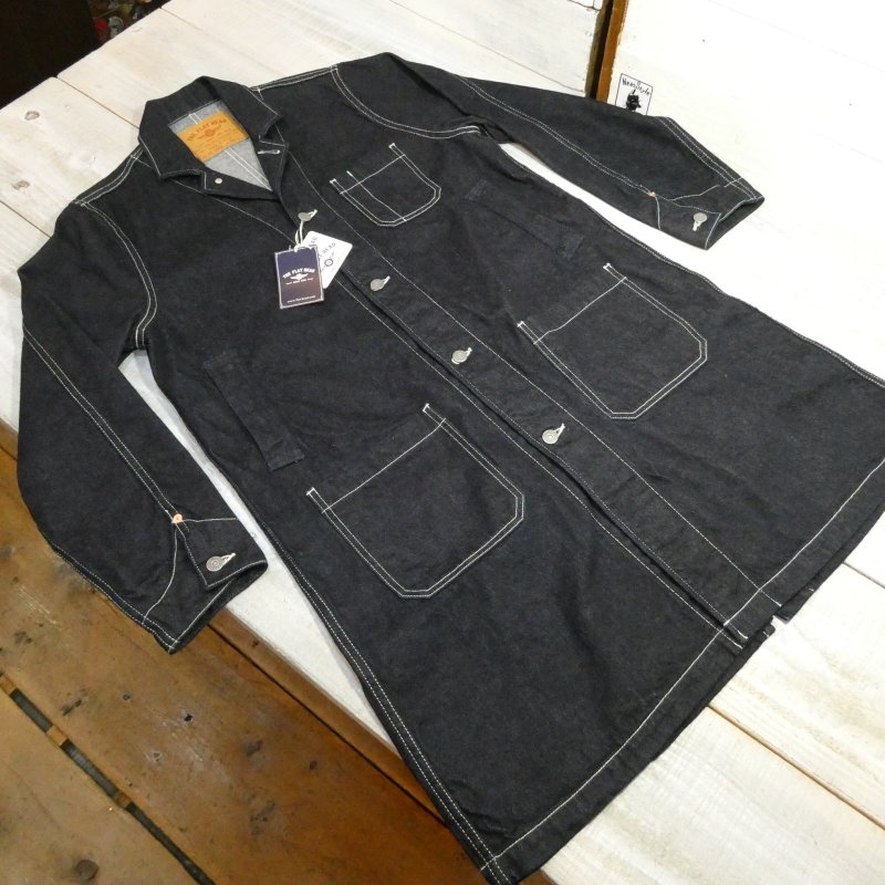 画像1: 【フラットヘッド】  12oz デニム ショップコート   THE FLAT HEAD FN-OC-D002   日本製【送料無料】 (1)