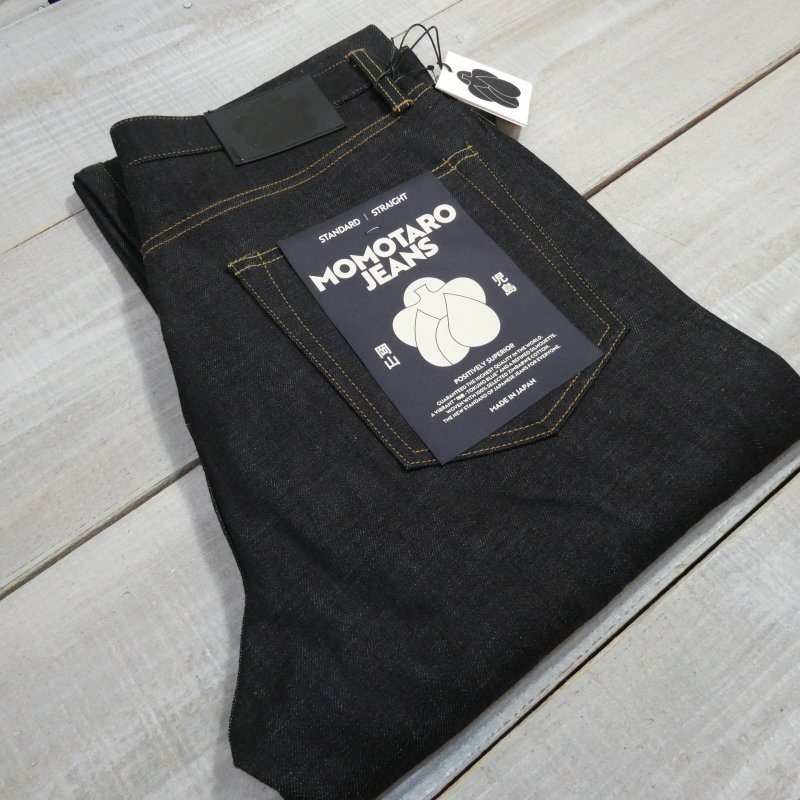 画像1: 【MOMOTARO JEANS】  14.7オンス スタンダード ストレート   ボタンフライ MMJB0100   岡山 児島 日本製【送料無料】 (1)