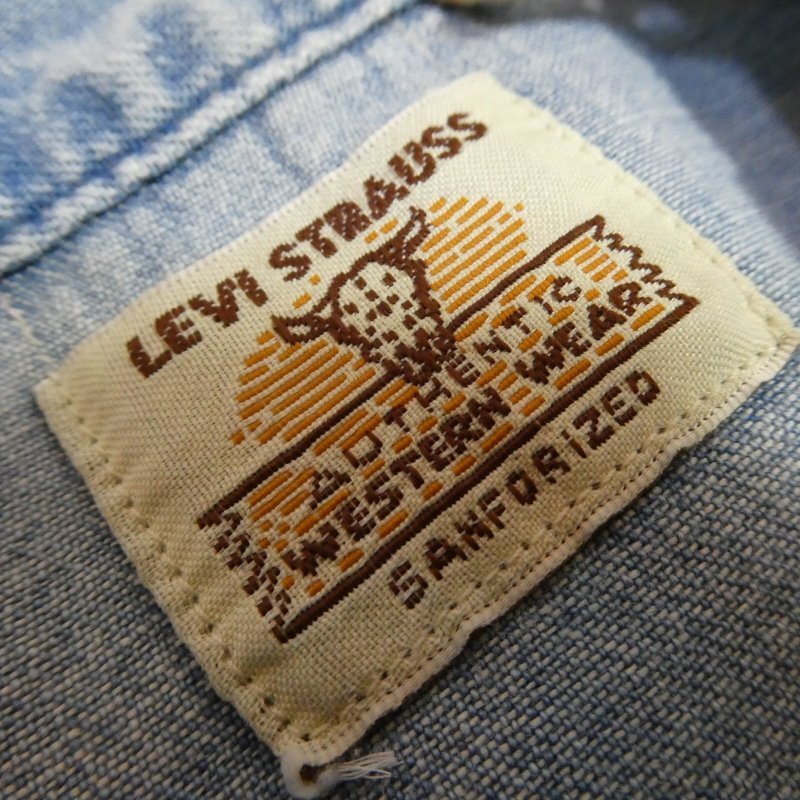 画像3: 【リーバイス】  1955年 ショートホーン ウエスタンシャツ   ソーツゥース/色落ち   LEVIS 1950's MODEL【送料無料】 (3)