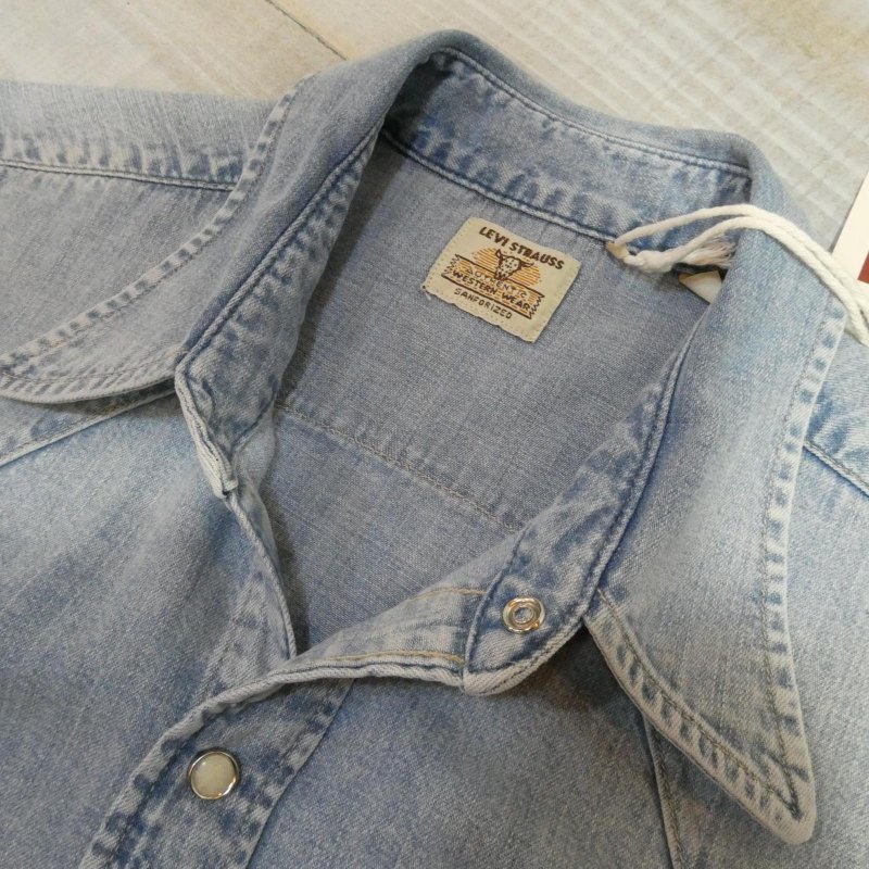 画像5: 【リーバイス】  1955年 ショートホーン ウエスタンシャツ   ソーツゥース/色落ち   LEVIS 1950's MODEL【送料無料】 (5)