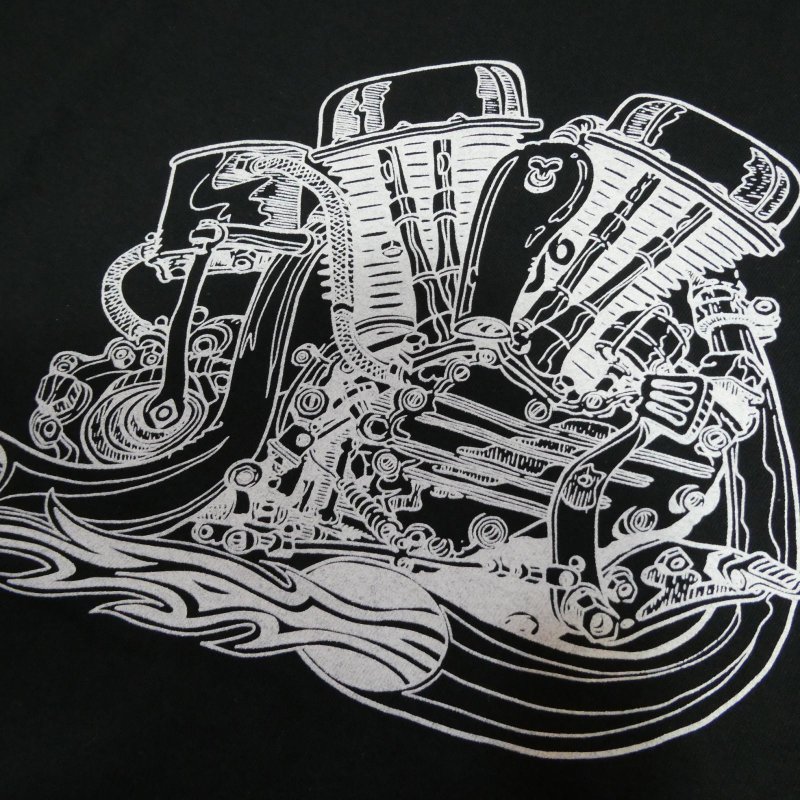 画像5: 【送料無料】 【JAMMER'S】   ジャマーズ   ハーレー パンヘッド   エンジン プリントTシャツ/ウエストライド (5)