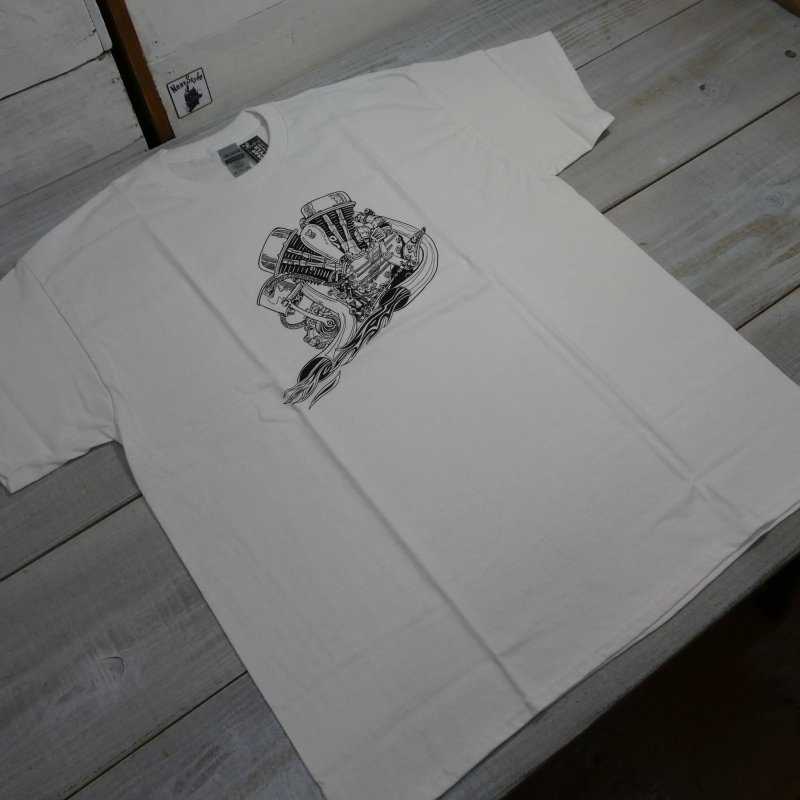画像6: 【送料無料】 【JAMMER'S】   ジャマーズ   ハーレー パンヘッド   エンジン プリントTシャツ/ウエストライド (6)