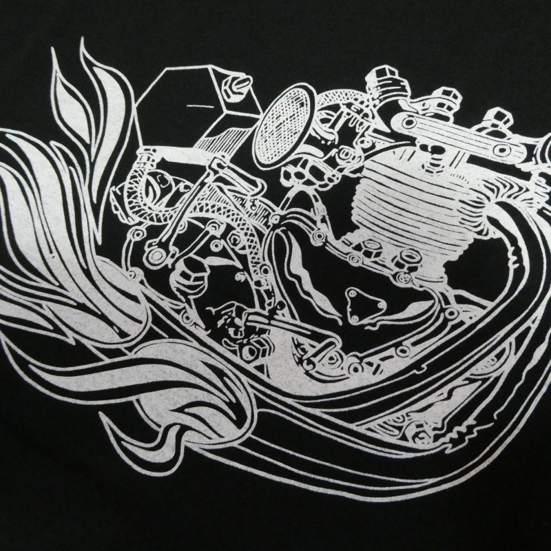 画像5: 【送料無料】 【JAMMER'S】   ジャマーズ  トライアンフ エンジン プリントTシャツ/ウエストライド (5)