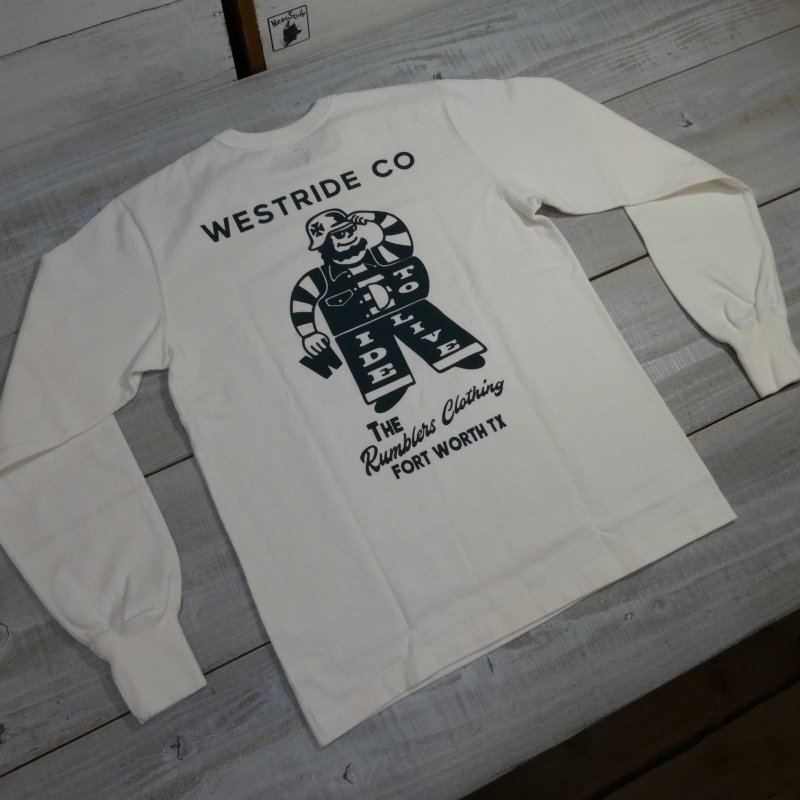 画像2: 【ウエストライド】  DIE TO LIVE   プリント ロングスリーブTシャツ  WEST RIDE   日本製 【送料無料】  (2)