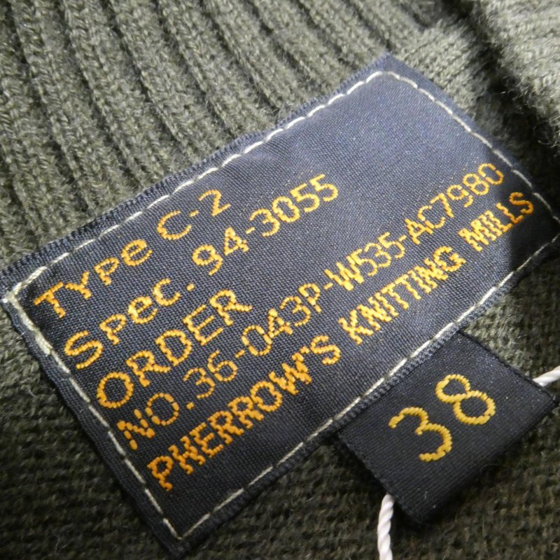 画像3: 【フェローズ】  1940's C-2セーター   A-2フライトジャケットインナー   Pherrow's 26W-PCS1  【送料無料】 (3)