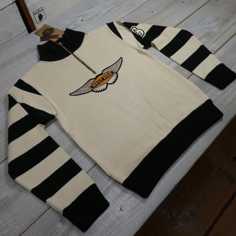 画像1: 【送料無料】  【ウエストライド】  H-Dビンテージ レーシングニット   26FW WR RACING KNIT 日本製 (1)