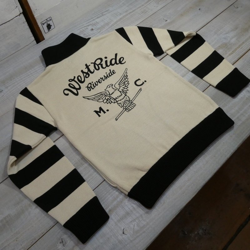 画像2: 【送料無料】  【ウエストライド】  H-Dビンテージ レーシングニット   26FW WR RACING KNIT 日本製 (2)
