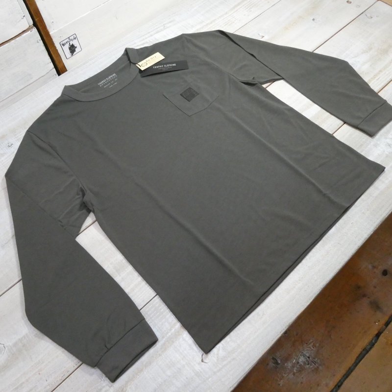 画像1: 【トロフィークロージング】  モノクローム ロゴプリント   ロングスリーブTシャツ   TROPHY CLOTHING TRMN-201   日本製【送料無料】  (1)