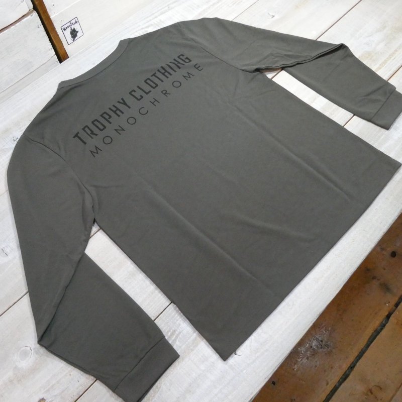 画像2: 【トロフィークロージング】  モノクローム ロゴプリント   ロングスリーブTシャツ   TROPHY CLOTHING TRMN-201   日本製【送料無料】  (2)