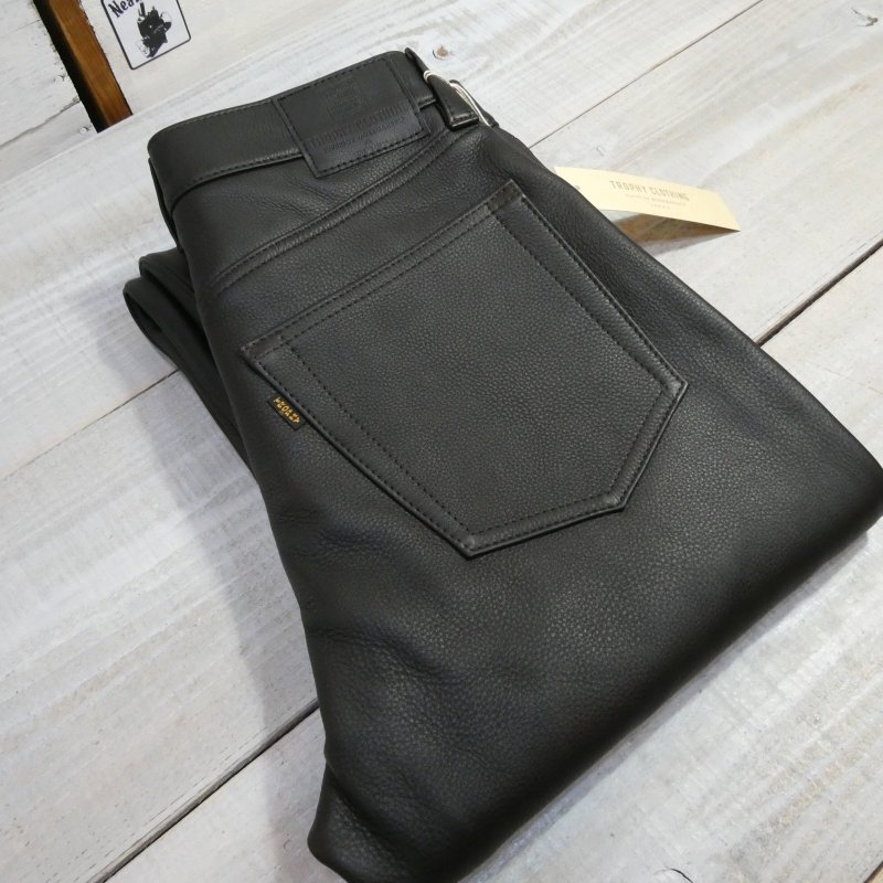 画像1: 【トロフィークロージング】  ステアハイド ウィンドワード レザーパンツ   TROPHY CLOTHING TR26AW-L1605   日本製【送料無料】 (1)