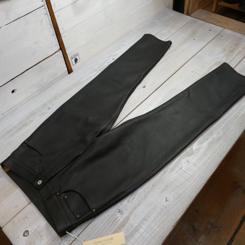 画像2: 【トロフィークロージング】  ステアハイド ウィンドワード レザーパンツ   TROPHY CLOTHING TR26AW-L1605   日本製【送料無料】 (2)