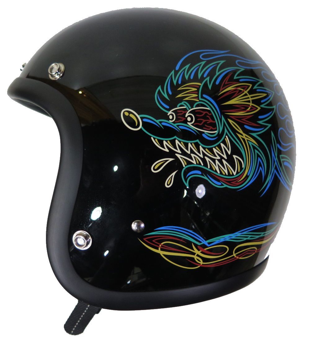 ラットフィンク ジェットヘルメット カラー ブラック Greaser Helmets Rat Fink 日本製 送料無料 ニートスタイル公式通販